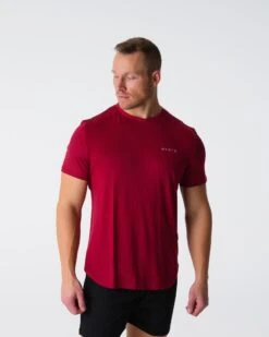 Crimson Tech Fitted Tee - Men's High-Performance Training Shirt -NVGTN Sportswear Shop DSC00136 9d734644 fd56 44b6 ad5b 41e167040dd3