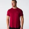 Crimson Tech Fitted Tee - Men's High-Performance Training Shirt