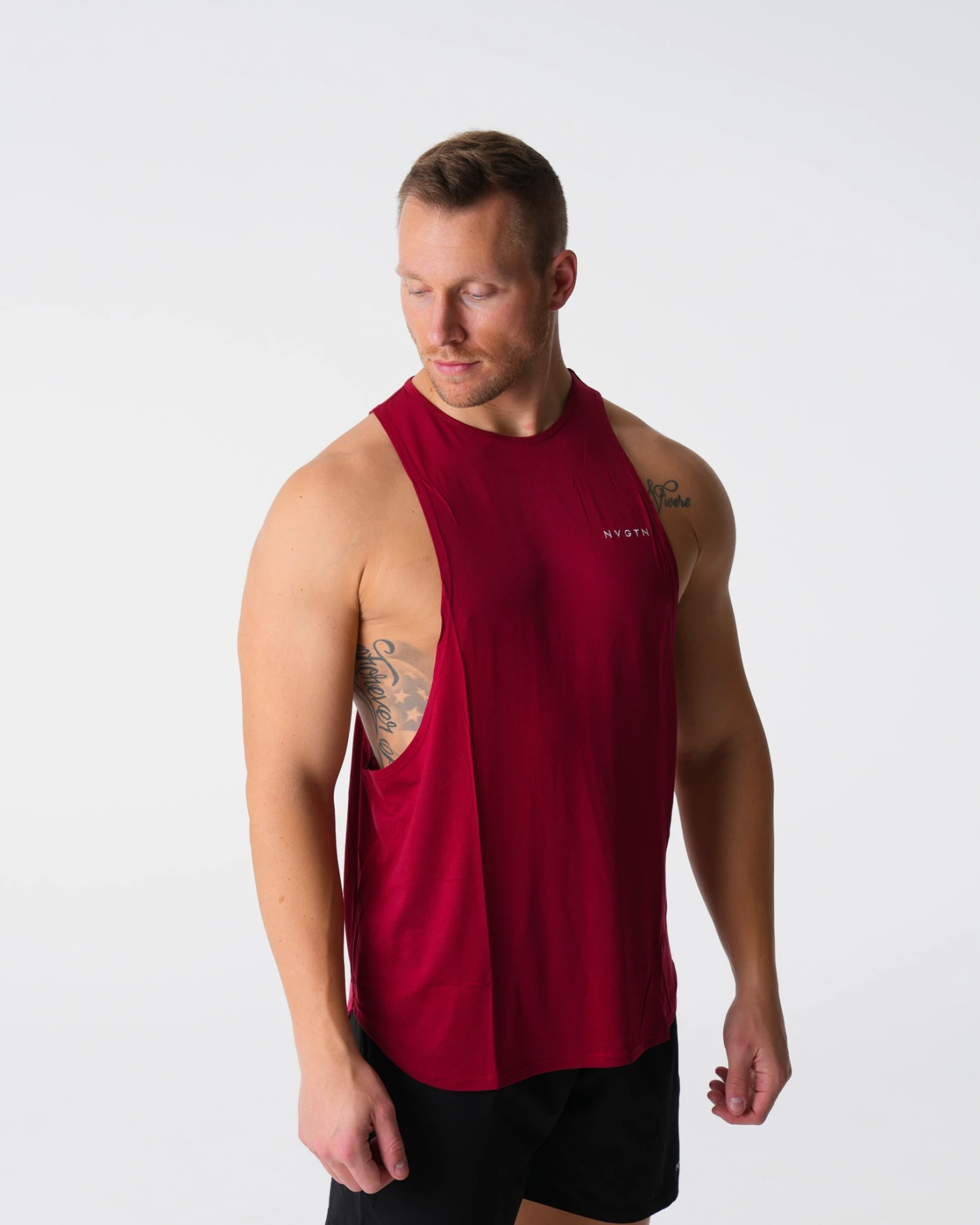 Crimson Tech Edge Men's Performance Modal Tank Top 3 Crimson Tech Edge Men's Performance Modal Tank Top - Image 3