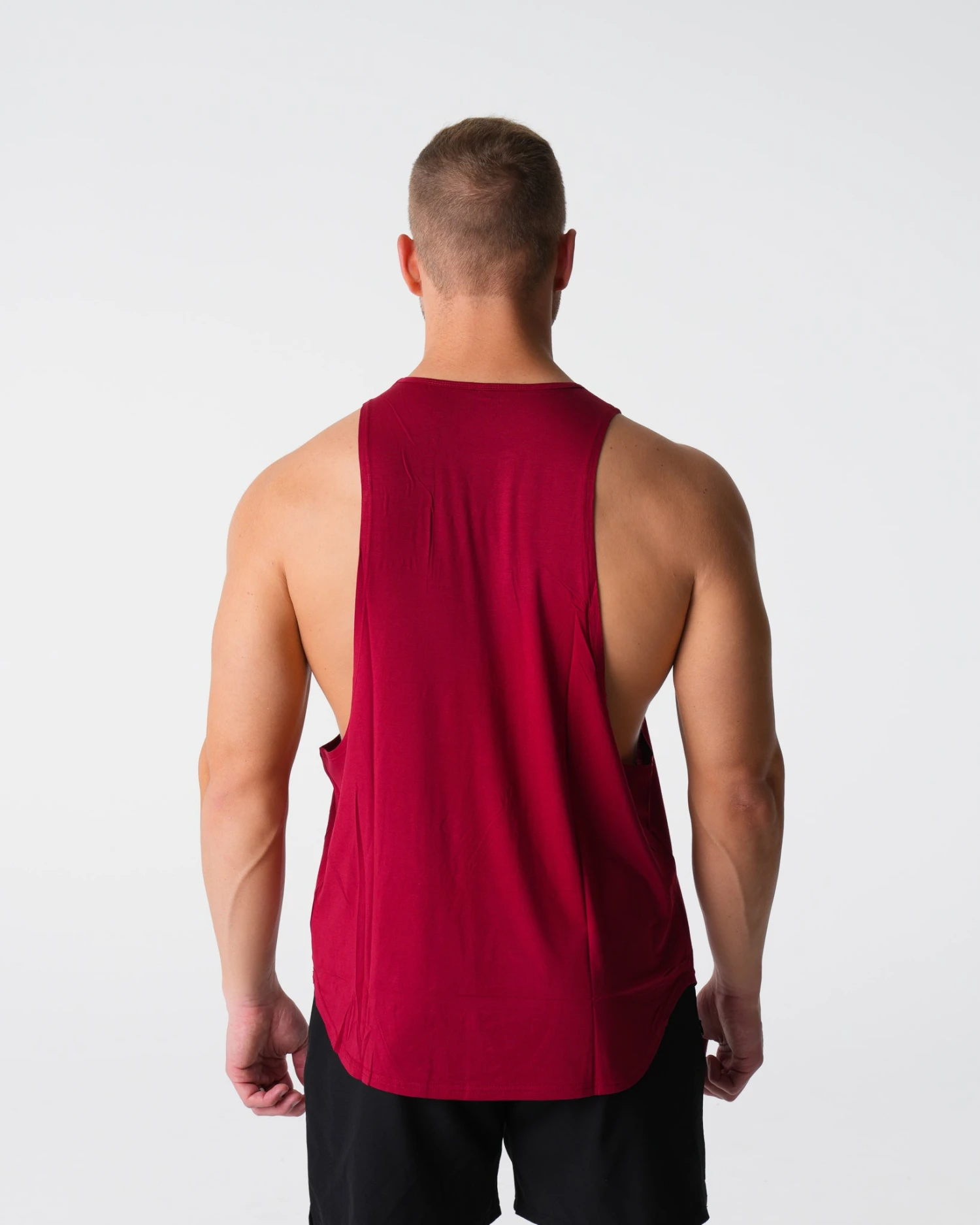 Crimson Tech Edge Men's Performance Modal Tank Top 2 Crimson Tech Edge Men's Performance Modal Tank Top - Image 2