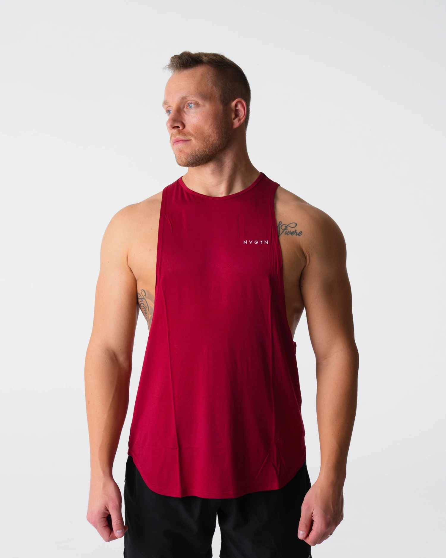 Crimson Tech Edge Men's Performance Modal Tank Top 1 Crimson Tech Edge Men's Performance Modal Tank Top