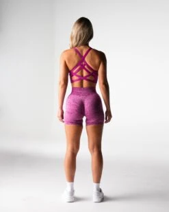 Sugarplum Enchant Seamless Bra - Medium Impact Strappy Sports Bra 7 Sugarplum Enchant Seamless Bra - Medium Impact Strappy Sports Bra -NVGTN Sportswear Shop DSC00201