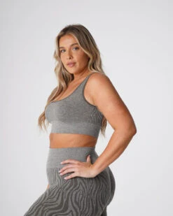 Khaki Green Zebra Eclipse Seamless Bra - Medium Impact Sports Top -NVGTN Sportswear Shop DSC00205