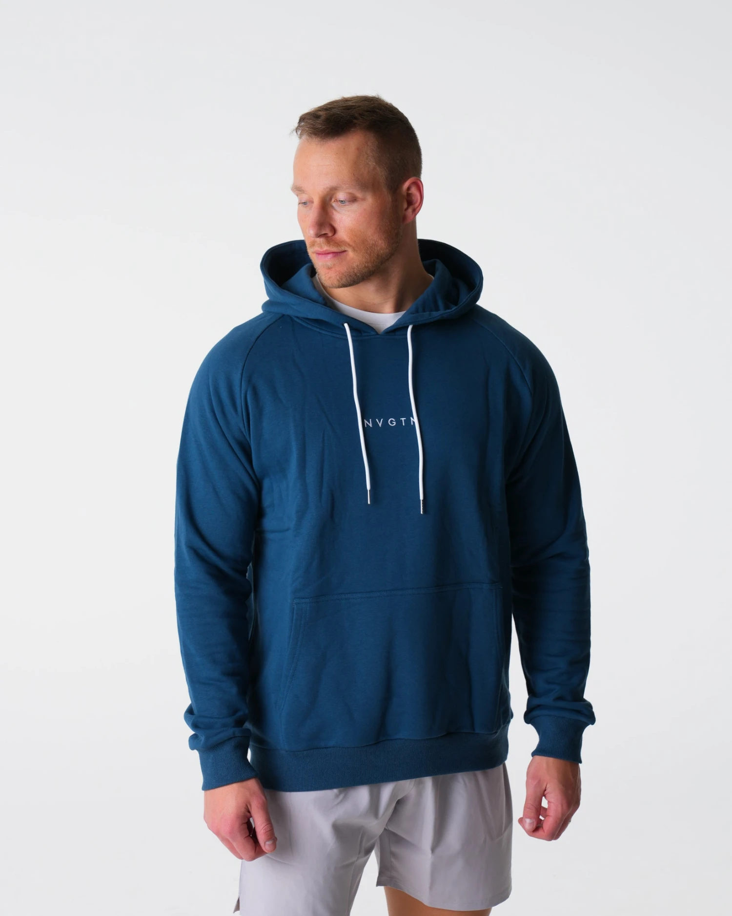 Men's Premium Navy Lounge Hoodie - Ultra-Soft Cotton Blend 4 Men's Premium Navy Lounge Hoodie - Ultra-Soft Cotton Blend - Image 4