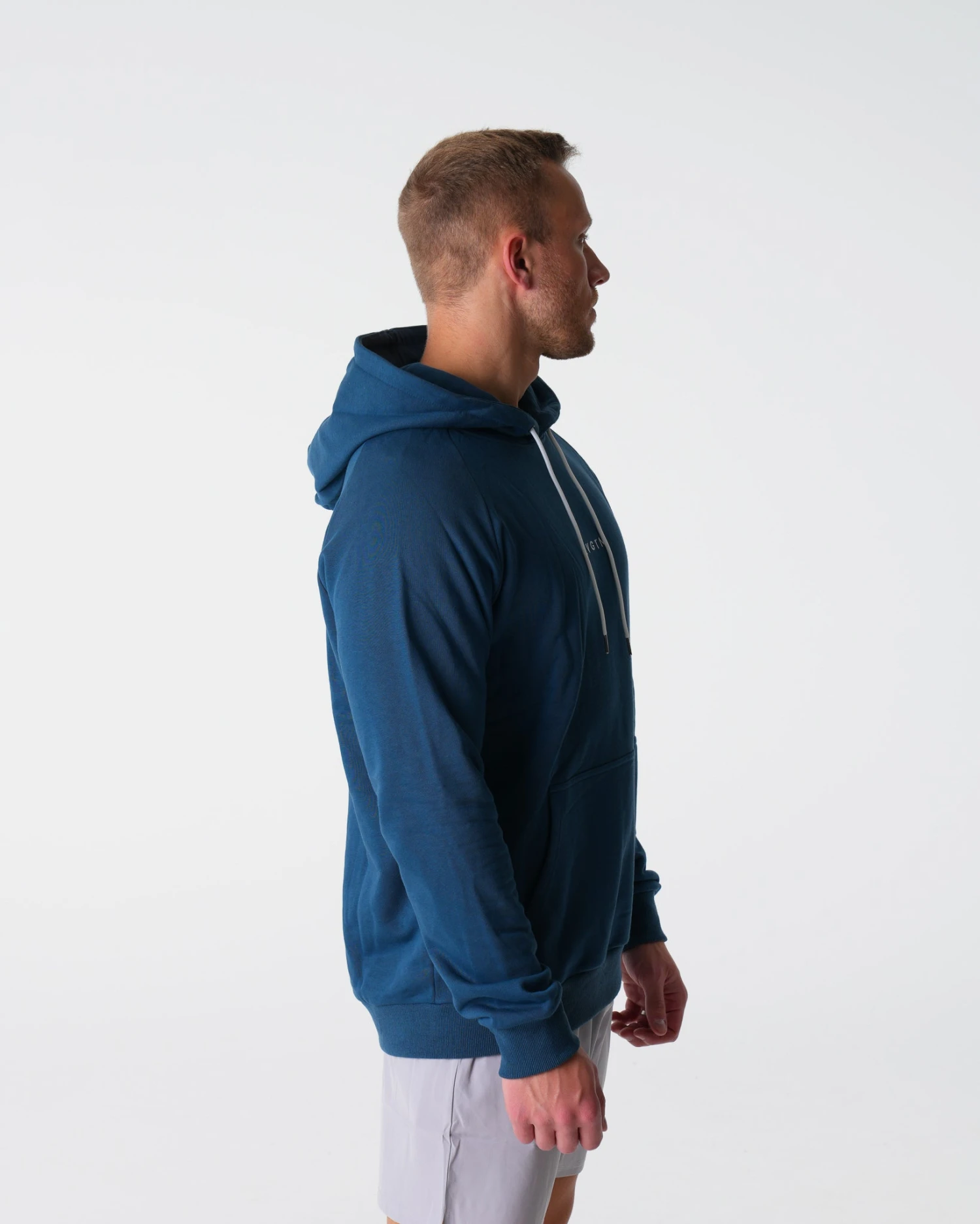 Men's Premium Navy Lounge Hoodie - Ultra-Soft Cotton Blend 3 Men's Premium Navy Lounge Hoodie - Ultra-Soft Cotton Blend - Image 3