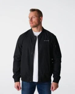 NVGTN Men's Black Bomber Jacket