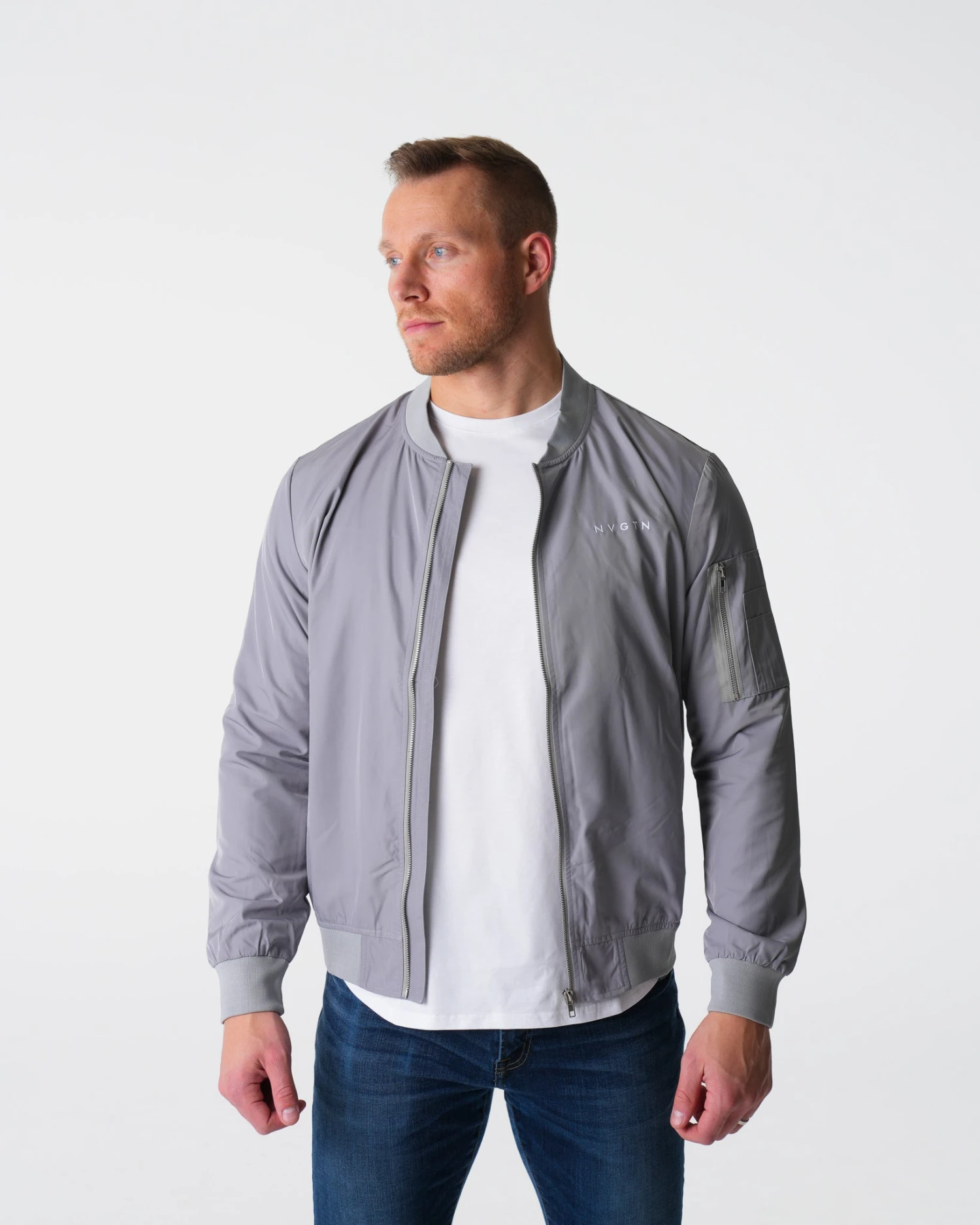 NVGTN Grey Bomber Jacket 1 NVGTN Grey Bomber Jacket
