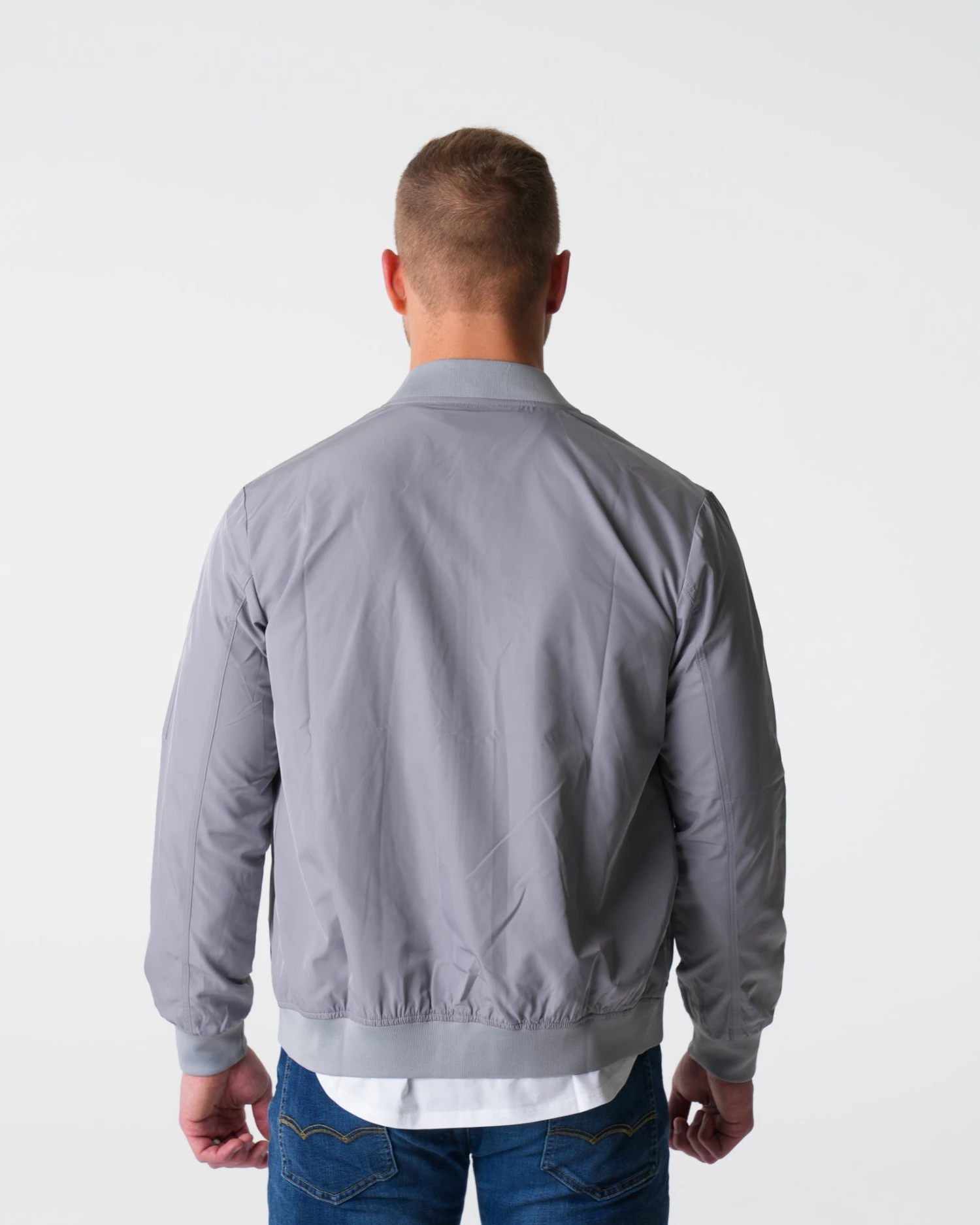 NVGTN Grey Bomber Jacket 3 NVGTN Grey Bomber Jacket - Image 3