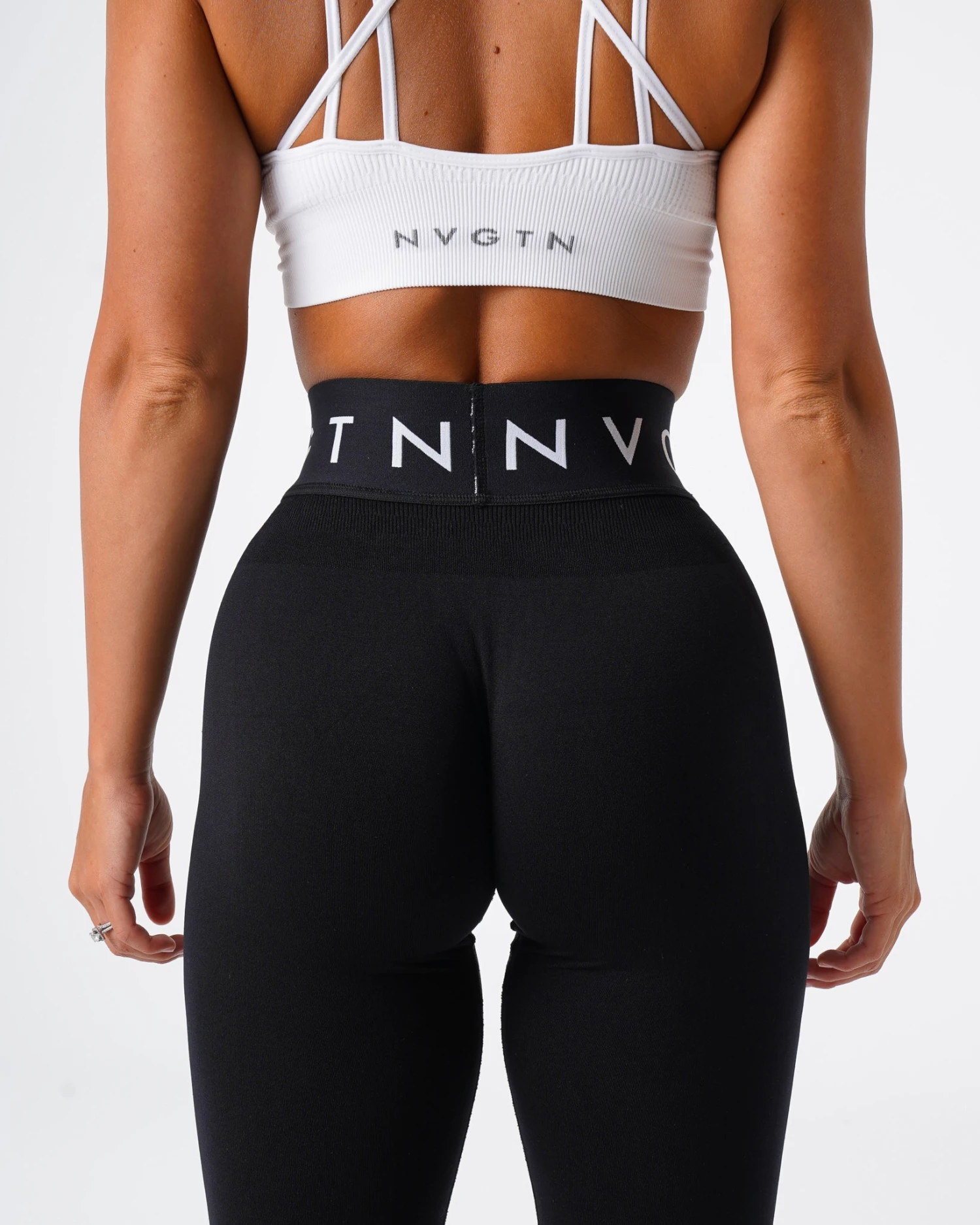 Premium High Waisted Seamless Black Sport Leggings 2 Premium High Waisted Seamless Black Sport Leggings - Image 2