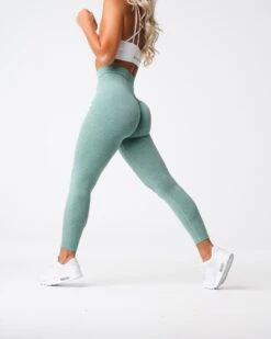 Sage Green High Waisted Scrunch Seamless Workout Leggings 6 Sage Green High Waisted Scrunch Seamless Workout Leggings -NVGTN Sportswear Shop DSC00362