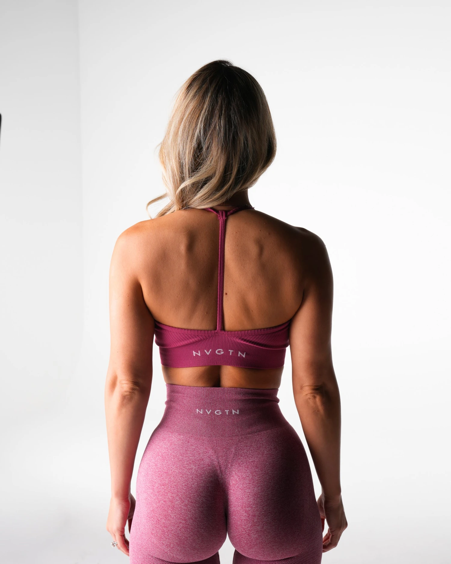 Seamless Maroon Open Back Sports Bra with Single Strap Support 2 Seamless Maroon Open Back Sports Bra with Single Strap Support - Image 2