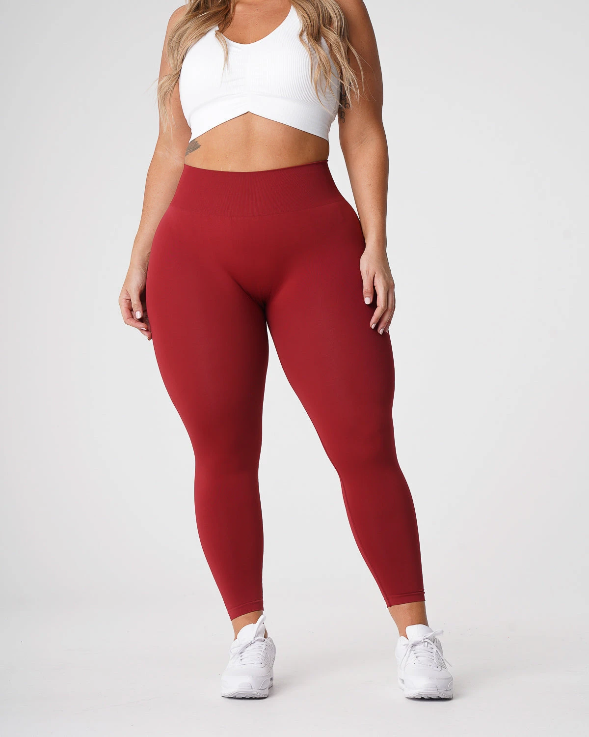 Carmine Solid Seamless High-Waisted Workout Leggings 2 Carmine Solid Seamless High-Waisted Workout Leggings - Image 2
