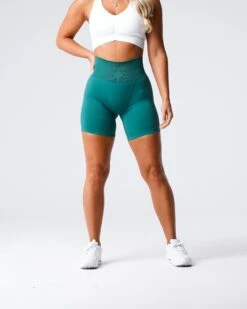 Emerald Solid Seamless High-Waisted Workout Shorts 6 Emerald Solid Seamless High-Waisted Workout Shorts -NVGTN Sportswear Shop DSC00584