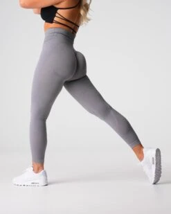 Grey Contour 2.0 High-Waist Seamless Leggings with Butt Lift