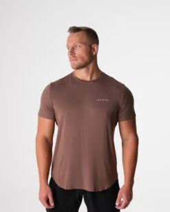 Men's Mocha Tech Fitted Performance Training Tee