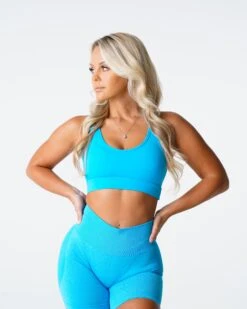 Caribbean Dream Medium Impact Sports Bra - Mesh V-Back Detailing 6 Caribbean Dream Medium Impact Sports Bra - Mesh V-Back Detailing -NVGTN Sportswear Shop DSC01181