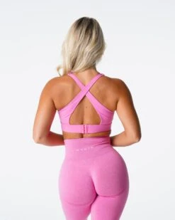 Bubble Gum Pink High Support Open Back Reveal Bra