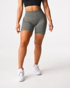 Khaki Green High Waisted Scrunch Seamless Gym Shorts 6 Khaki Green High Waisted Scrunch Seamless Gym Shorts -NVGTN Sportswear Shop DSC01454 9ff8f795 4d0e 48a8 8d97 2146566bd609