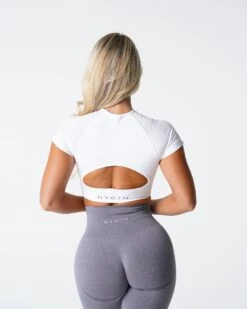 White Vortex Seamless Bra Top