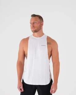 Men's Premium White Tech Edge Training Tank - Lightweight & Breathable