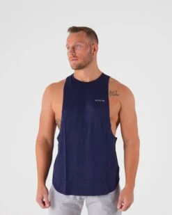 Navy Men's Performance Tank Top - Lightweight Modal Workout Shirt