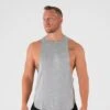 Men's Grey Tech Edge Performance Tank - Ultra-Soft Workout Sleeveless Shirt
