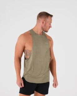 Sage Green Men's Tech Edge Performance Workout Tank Top -NVGTN Sportswear Shop DSC01783