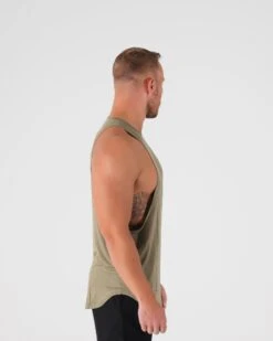 Sage Green Men's Tech Edge Performance Workout Tank Top -NVGTN Sportswear Shop DSC01784