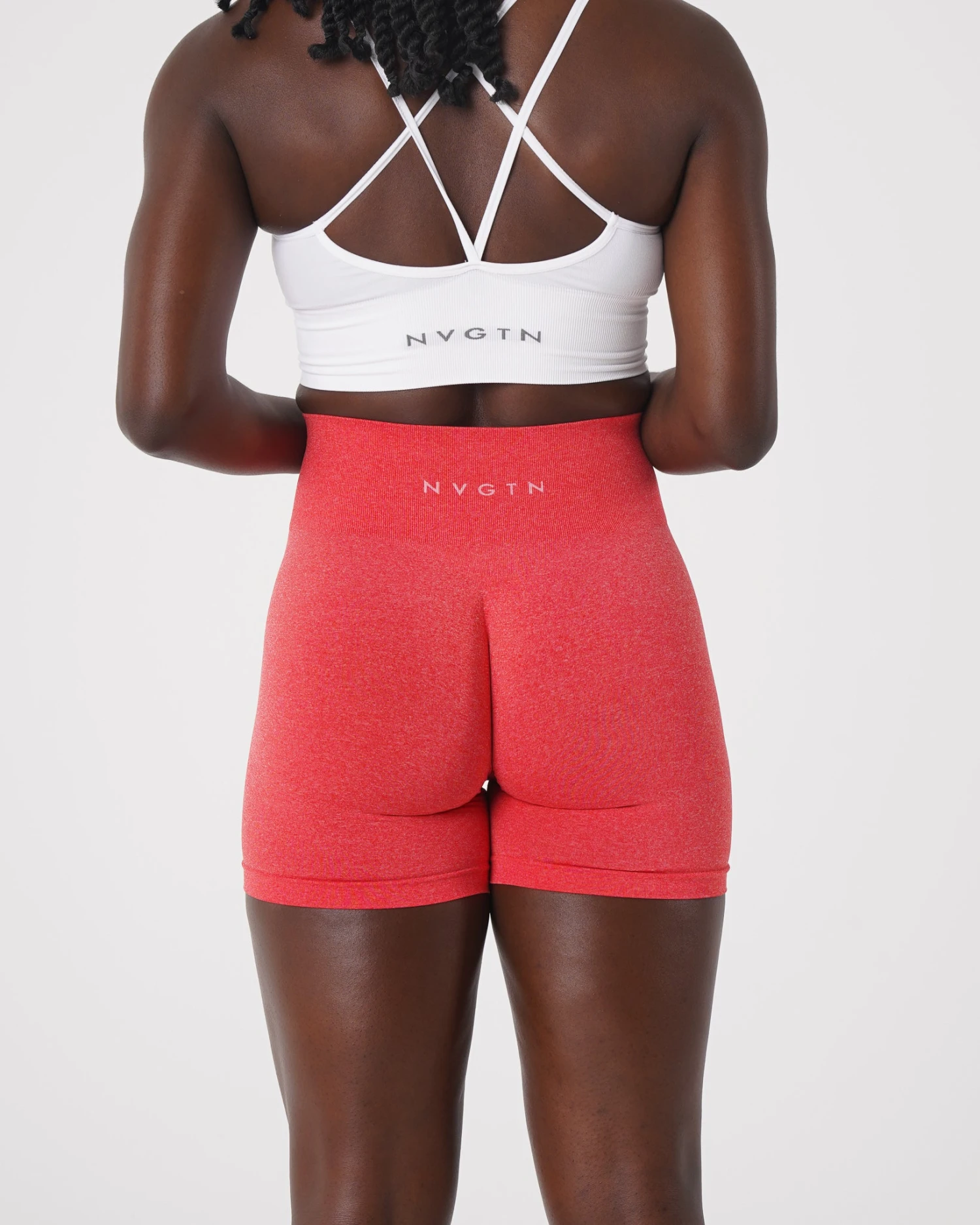 High Waisted Seamless Workout Shorts - Candy Apple Pro 4 High Waisted Seamless Workout Shorts - Candy Apple Pro - Image 4