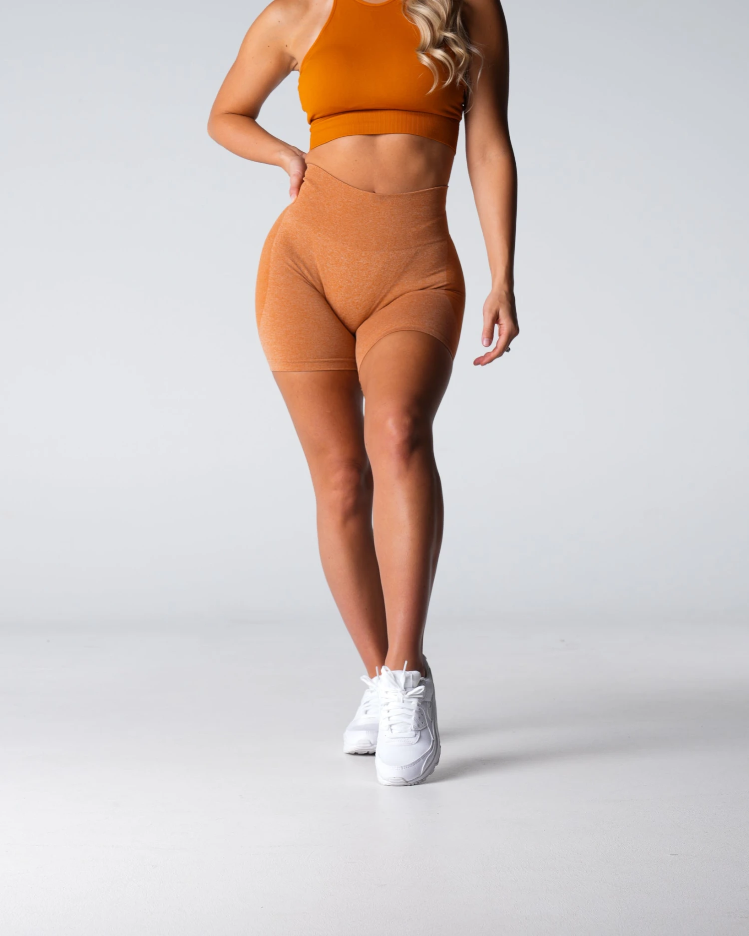Terracotta High-Waisted Seamless Contour Shorts 4 Terracotta High-Waisted Seamless Contour Shorts - Image 4