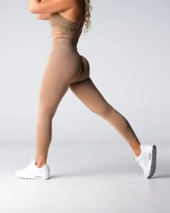 Beige Shape Seamless High-Waisted Performance Leggings