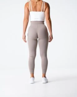 High-Waisted Taupe Athletic Joggers - Ultra-Soft Performance Sweatpants -NVGTN Sportswear Shop DSC02151