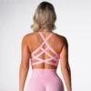 Baby Pink Enchant Seamless Criss-Cross Back Sports Bra