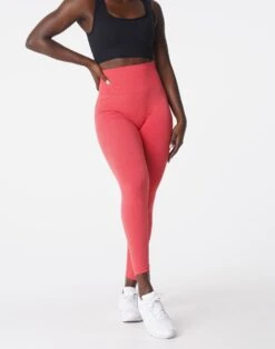 Candy Apple NV Seamless Leggings - Minimalist High-Waisted Gym Tights -NVGTN Sportswear Shop DSC02994