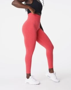 Candy Apple NV Seamless Leggings - Minimalist High-Waisted Gym Tights -NVGTN Sportswear Shop DSC02996