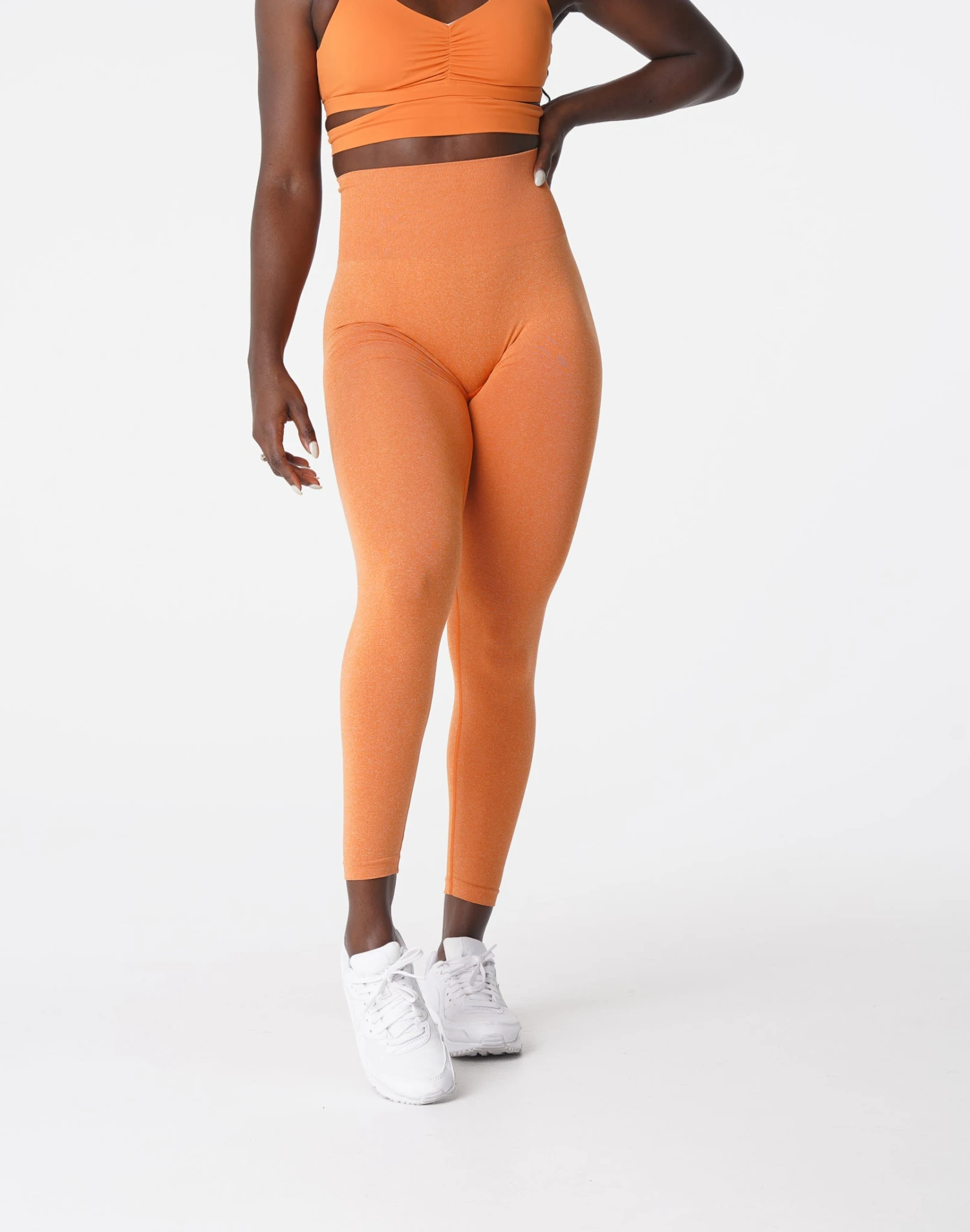 Seamless High Waisted Leggings in Burnt Orange - NV Style 3 Seamless High Waisted Leggings in Burnt Orange - NV Style - Image 3