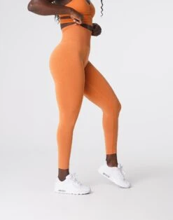 Seamless High Waisted Leggings in Burnt Orange - NV Style 7 Seamless High Waisted Leggings in Burnt Orange - NV Style -NVGTN Sportswear Shop DSC03034