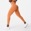 Seamless High Waisted Leggings in Burnt Orange - NV Style