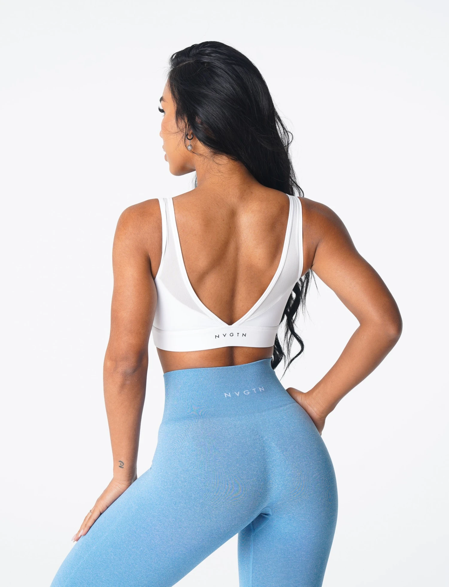 White Dream Bra - Compressive Mesh Back Support Sports Bra 1 White Dream Bra - Compressive Mesh Back Support Sports Bra