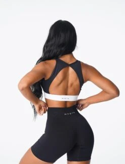 High Support Black Agility Bra - Open Back Performance Sports Top -NVGTN Sportswear Shop DSC03391