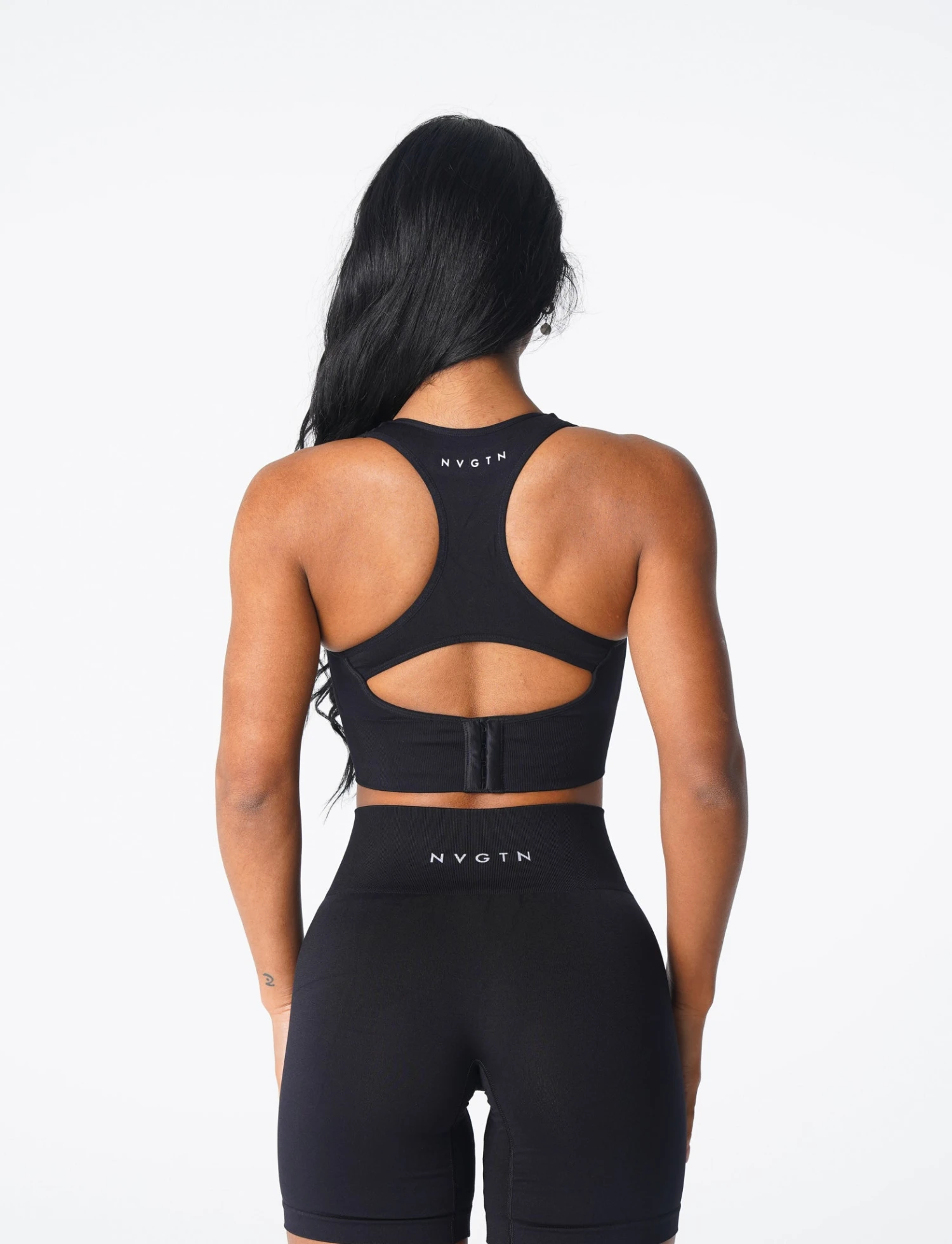 Black Ignite Seamless Sports Bra with Adjustable Band 4 Black Ignite Seamless Sports Bra with Adjustable Band - Image 4