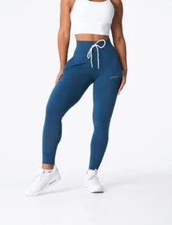 High-Waisted Navy Joggers | Soft Athletic Performance Pants
