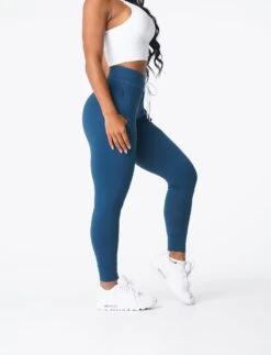 High-Waisted Navy Joggers | Soft Athletic Performance Pants -NVGTN Sportswear Shop DSC03426