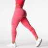 High Waisted Seamless Leggings - Candy Apple Digital Compression Pants