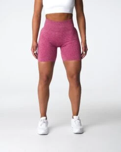 Crimson Scrunch Seamless High Waisted Gym Shorts 6 Crimson Scrunch Seamless High Waisted Gym Shorts -NVGTN Sportswear Shop DSC03564 2
