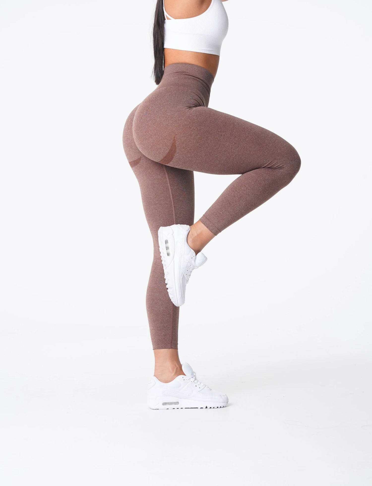 Cocoa Curve Seamless Contour Leggings - High-Waisted Gym Wear 1 Cocoa Curve Seamless Contour Leggings - High-Waisted Gym Wear