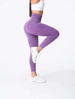 NV Violet Seamless Leggings: Minimalist High-Waist Performance 7 NV Violet Seamless Leggings: Minimalist High-Waist Performance -NVGTN Sportswear Shop DSC03574