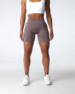 Cocoa Scrunch Seamless High Waisted Workout Shorts -NVGTN Sportswear Shop DSC03580