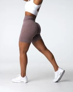 Cocoa Scrunch Seamless High Waisted Workout Shorts