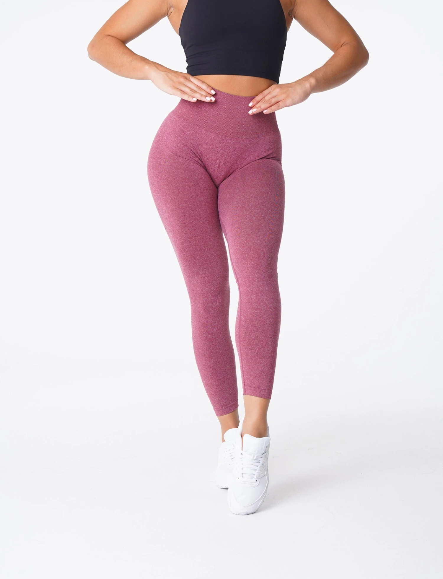 NV Maroon Seamless Leggings - High-Waisted Gym Leggings 3 NV Maroon Seamless Leggings - High-Waisted Gym Leggings - Image 3